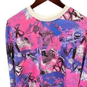Miss Selfie Abstract Sweatshirt L